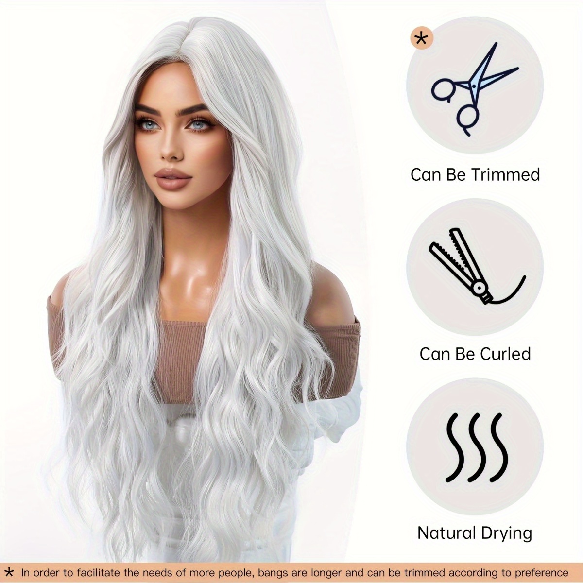 Anxin Brand Synthetic Fiber Wi - Hair Care Long Hair recension och pris