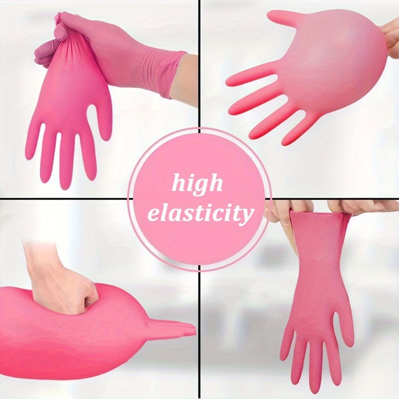 Pink Disposable Nitrile Gloves - Hair Care Works recension och pris