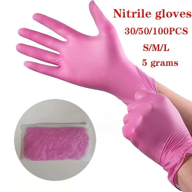 Pink Disposable Nitrile Gloves - Hair Care Works recension och pris
