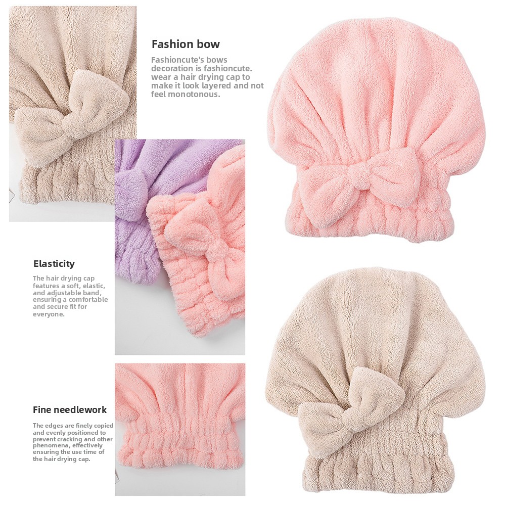 Bow-Knot Shower Cap Super Abso - Hair Care Long Hair recension och pris