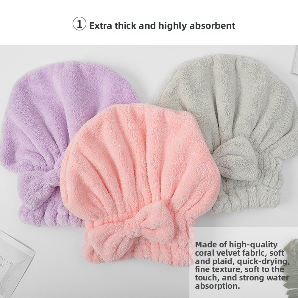 Bow-Knot Shower Cap Super Abso - Hair Care Long Hair recension och pris