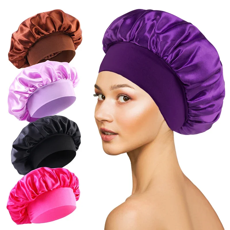 Large Satin Sleep Bonnet Silky - Hair Care Long Hair recension och pris