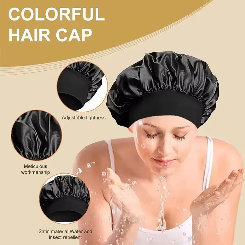 Large Satin Sleep Bonnet Silky - Hair Care Long Hair recension och pris